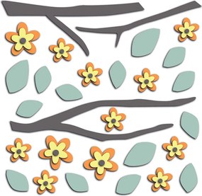 Αφρώδη Αυτοκόλλητα Τοίχου Ango Yellow Branch 54514
