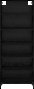 vidaXL Highboard Μαύρη Οξυά 69,5 x 34 x 180 εκ. Επεξεργασμένο Ξύλο