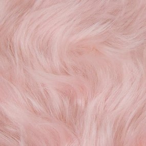 vidaXL Χαλί από τεχνητό πρόβειο δέρμα TAFALLA Ροζ 200 x 200 cm
