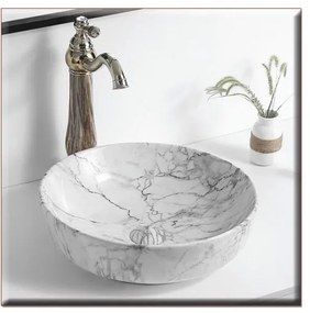 GL SOLANTE-2 420*420*140 ΝΙΠΤΗΡΑΣ DECOR GREY-LIGHT ΜΑΡΜΑΡΟ 87-8428