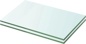 vidaXL Ράφια Πάνελ 2 τεμ. Διάφανα 20 x 25 εκ. Γυάλινα
