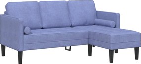 vidaXL Σετ Καναπέ με μαξιλάρι 2 pcs Μπλε τζην Πολυεστέρας