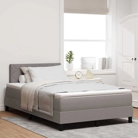 vidaXL Κρεβάτι με ελατήρια με στρώμα Taupe 120 x 200 cm ύφασμα