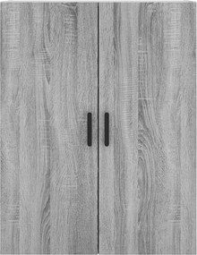 vidaXL Ντουλάπι Γκρι Sonoma 69,5 x 34 x 180 εκ. Επεξεργασμένο Ξύλο