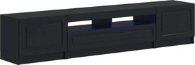 vidaXL 5 Τεμάχια LED Τηλεοπτικού Ντουλαπιού Μαύρο Επεξεργασμένο Ξύλο