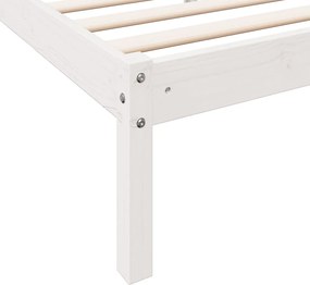 vidaXL Πλαίσιο Κρεβατιού Μακρύ Χωρ. Στρώμα Λευκό 80x210 εκ Μασίφ Πεύκο