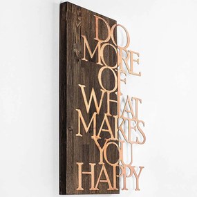 Διακοσμητικό Τοίχου Do More 899SKL2237 42x58cm Walnut-Copper Wallity Μέταλλο,Ξύλο