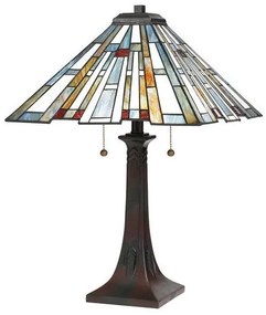 Επιτραπέζιο Φωτιστικό 2xE27 Μπρονζέ Tiffany Maybeck QZ-MAYBECK-TL Elstead Lighting QZ-MAYBECK-TL Μπρονζέ