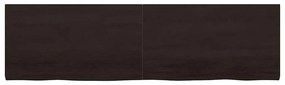 vidaXL Πάγκος Μπάνιου Σκούρο Καφέ 180x50x(2-4) εκ. Επεξεργ. Μασίφ Ξύλο