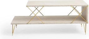 Coffee Table Loire - Gold, Travertine Travertine 
Gold
