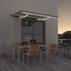 vidaXL Αναδιπλούμενη τέντα Κρεμ 350 x 250 εκ Πολυεστέρας