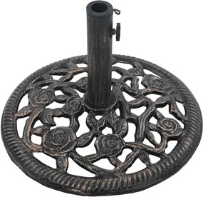 vidaXL Βάση Ομπρέλας Μπρονζέ 12 κ. 48 εκ. από Χυτοσίδηρο