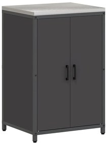 vidaXL Σετ Αποθήκευσης Κουζίνας με ράφι Άλλο 3 pcs Μαύρο 210 x 50 x 92 εκ