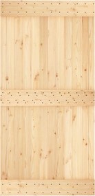 vidaXL Συρόμενη Πόρτα Φυσικό και Λευκό 100 x 210 cm