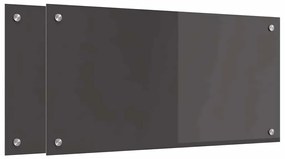 vidaXL Πίσω Πάνελ Κουζίνας 2 pcs Σκούρο Γκρι 80 x 40 cm