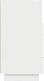 vidaXL Κομοδίνο με 2 συρτάρια Λευκό 36x36x68 cm