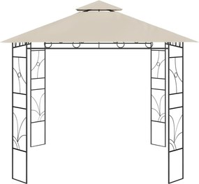 vidaXL Κιόσκι Κρεμ 3 x 3 x 2,7 μ. 160 γρ./μ²
