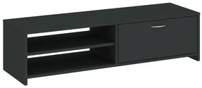 Τραπέζι Tv Bristol 176, Μαύρο, Με πόρτες, Ο αριθμός των θυρών: 1, 120x31x39cm, 22 kg | Epipla1.gr