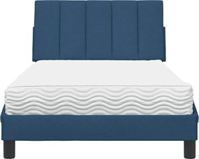 vidaXL Κρεβάτι με Στρώμα Hanko Μπλε 100 x 200 εκ. Υφασμάτινο
