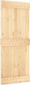 vidaXL Συρόμενη Πόρτα Φυσικό και Λευκό 85 x 210 cm