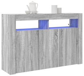 vidaXL Βιτρίνα Γκρι sonoma Κατασκευασμένο ξύλο 116 x 30 x 75 εκ Βιτρίνα