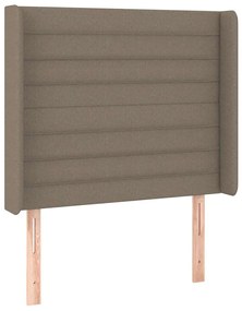 vidaXL Κρεβάτι Boxspring με Στρώμα &amp; LED Taupe 90x190 εκ. Υφασμάτινο