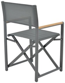 Τραπεζαρία Kliton-Mabu σετ 3τεμ pakoworld αλουμίνιο σε ανθρακί απόχρωση 80x80x74εκ