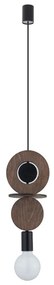 Φωτιστικό Οροφής Drops Wood C 11175 16x216,5cm 1xE27 25W Walnut-Black Nowodvorski