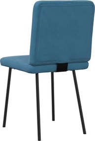 vidaXL Καρέκλες Τραπεζαρίας 6 τεμ. Μπλε Βελούδινες