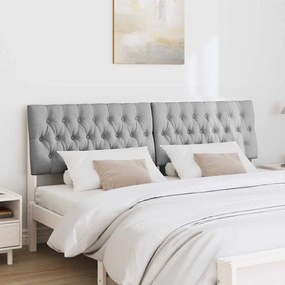 vidaXL Ταπετσαρισμένο κεφαλάρι Ανοιχτό γκρι 180 cm