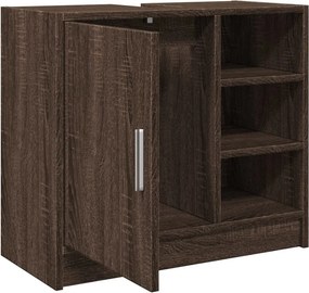 vidaXL Ντουλάπι Νιπτήρα Καφέ δρυς 63x29x55 εκ. Επεξεργασμένο Ξύλο