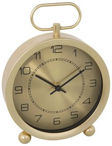 Ρολόι Επιτραπέζιο 07.203530 Φ15x19,5cm Gold Metal, Glass