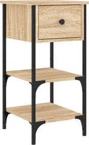 vidaXL Κομοδίνα 2 τεμ. Sonoma Δρυς 34x36x70 εκ. από Επεξεργασμένο Ξύλο