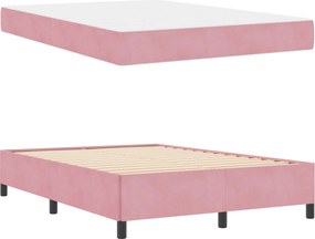 vidaXL Σκελετός Κρεβατιού Ροζ 160 x 200 cm ύφασμα
