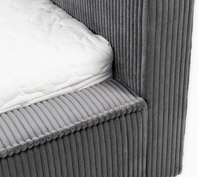 Επενδυμένο κρεβάτι Plexi-Gkri-Anthraki-140 x 200