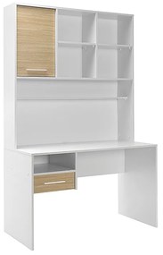 Γραφείο εργασίας London Megapap χρώμα λευκό - oak 120x60x196εκ.-GP009-0279,1