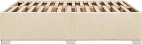 vidaXL Σκελετός Κρεβατιού Χωρίς Στρώμα Κρεμ 140x190 εκ. Υφασμάτινο