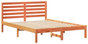 vidaXL Σκελετός Κρεβατιού Καφέ κεριού 120 x 200 cm Μασίφ ξύλο πεύκου
