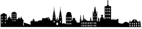 Διακοσμητικό Τοίχου Ottowa Skyline 575TNL1105 118x23cm Black Aberto Design Μέταλλο