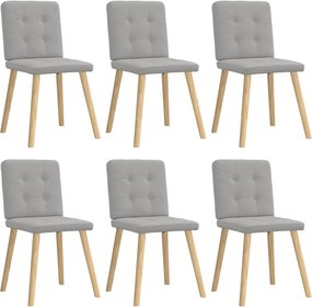 vidaXL Καρέκλες τραπεζαρίας 6 τεμ Cloud Grey Fabric