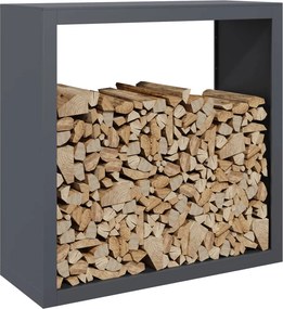 vidaXL Ράφι Καυσόξυλων Ανθρακί 100x40x100 εκ. Ατσάλινο