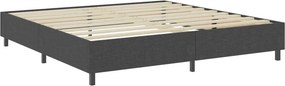 vidaXL Κρεβάτι Boxspring Σκούρο Γκρι 200 x 200 εκ. Υφασμάτινο