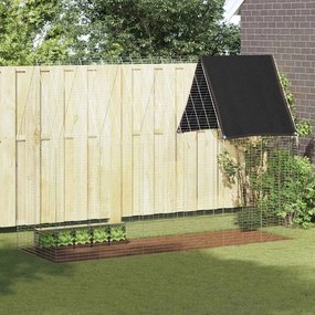 vidaXL Κλουβί Κουνελιού Ασημί 300 x 100 x 210 εκ.