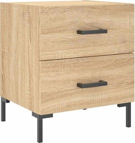 vidaXL Κομοδίνα 2 τεμ. Sonoma Δρυς 40 x 35 x 47,5 εκ. Επεξεργ. Ξύλο