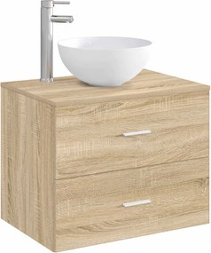 vidaXL Λεκάνη μπάνιου Χρωμέ 35,5 x 35,5 x 14,5 εκ. Μέταλλο
