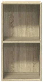 vidaXL Βιβλιοθήκη με 2 Ράφια Sonoma Δρυς 40x30x76,5 εκ. Επεξ. Ξύλο