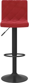 vidaXL Σκαμπό Μπαρ 2 τεμ. Μπορντό Βελούδινα