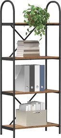 vidaXL Ράφι Βιβλίων 4 επιπέδων 60 x 30 x 146 εκ Επεξεργασμένο ξύλο