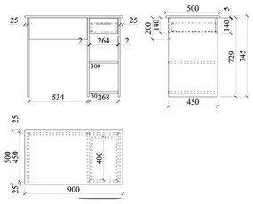 ADORNO ΓΡΑΦΕΙΟ SONOMA 90x50xH74,5cm - 24-0386 - 24-0386