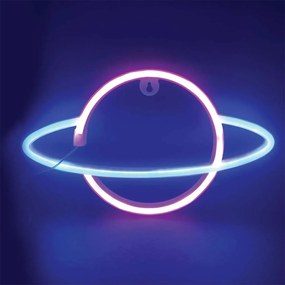 Φωτιστικό Επιτραπέζιο Με Μπαταρία Πλανήτης 108 Neon X041087319 Led Usb 17,5X2X30cm Pink-Blue Aca